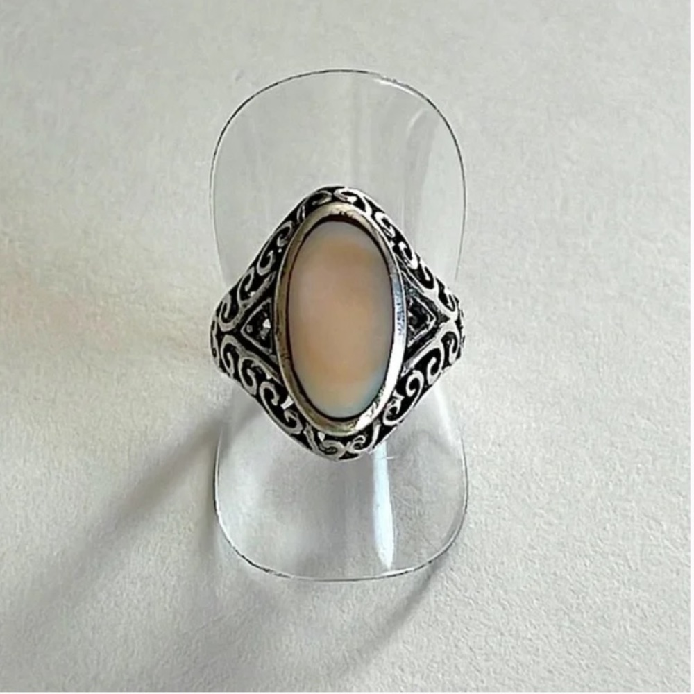 Mother of Pearl Ring on 925 Sterling Silver